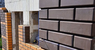 Фасады домов из кирпича в Острогожске: качественная кладка от 1143 рублей