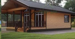 Проект одноэтажного дома из бруса с террасой - Строительство в Острогожске от Строй-Стг от 134979 руб.